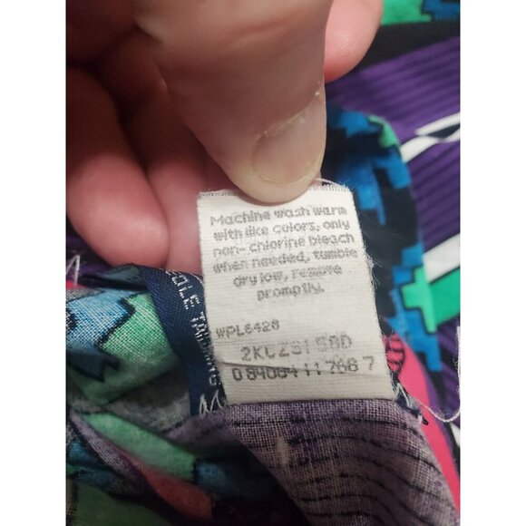 Wrangler Brushpopper Shirt Sz Xlong Tails 16.5-36 Striped Native American Aztec - Picture 13 of 16